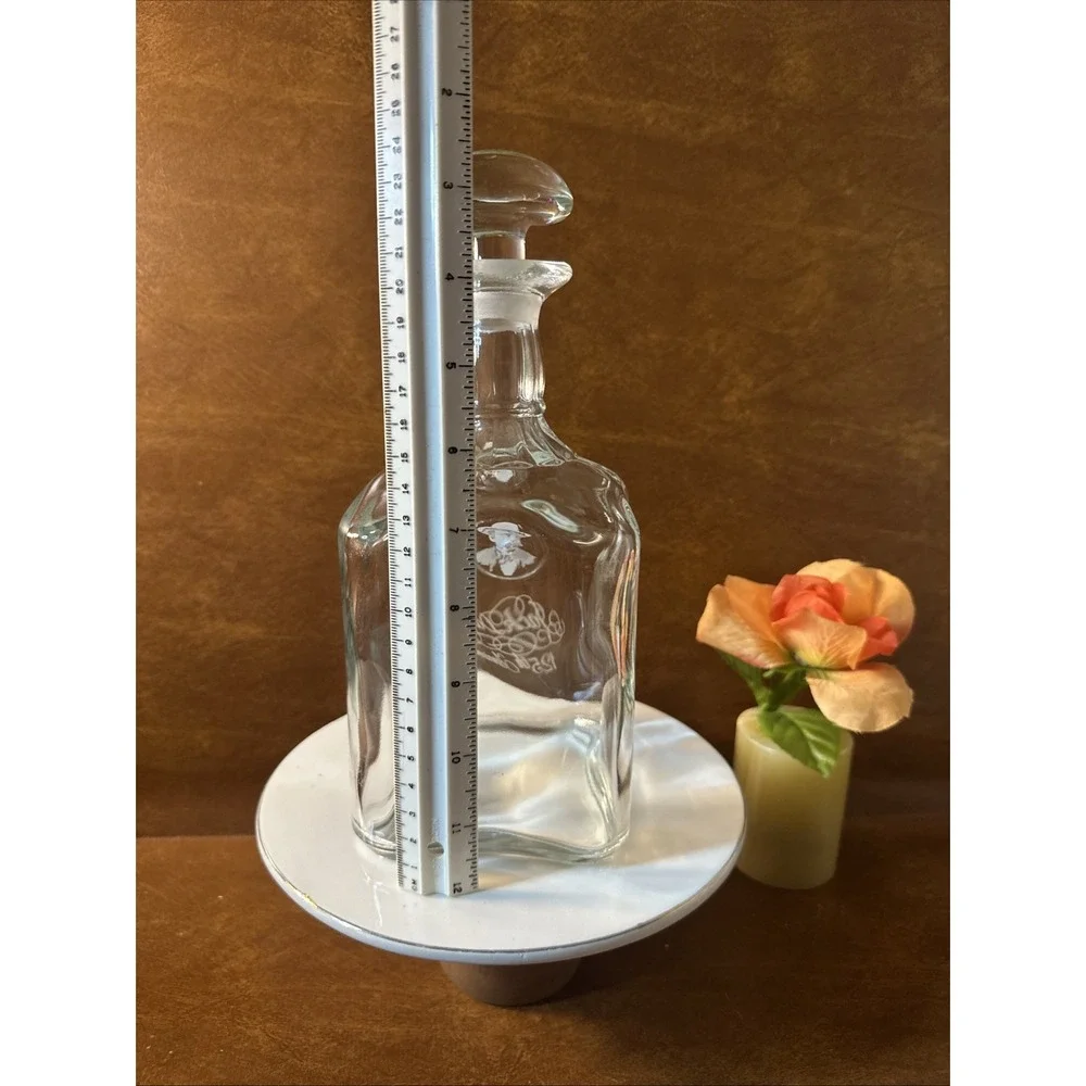 Jack Daniel's 125th Anniversary Clear Glass Decanter Bottle w/ Stopper